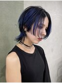 ブルーブラック ショートウルフ ブリーチ 【azu担当】