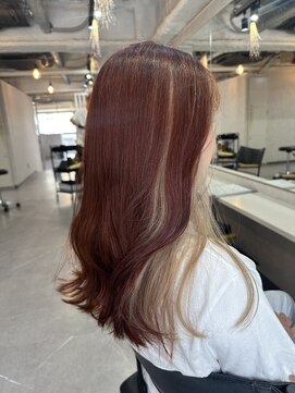 シアン(CYAN) #インナーカラー#オレンジブラウン#インナーベージュ