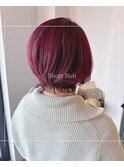 レッドバイオレット×ショートボブ