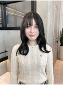 グレージュ　暗めカラー　暗髪　ブルベ夏