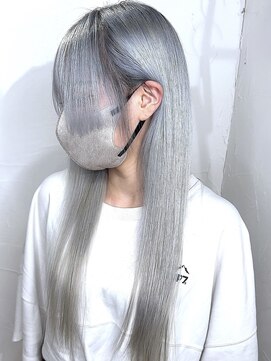 ブレイズヘアー(BLAZEhair) 【ルーツカラー】シルバー×ホワイト×ブリーチ４回