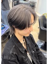 メンズサロンコンマ(men's salon ,)&nbsp;ダークグレー×エンドカラーで魅せるニュアンスウルフ