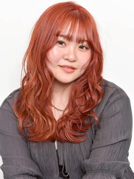 リジョイスヘア レイ(REJOICE hair Lei) 暖かみのあるオレンジレッド暖色カラーで可愛い女の子hair