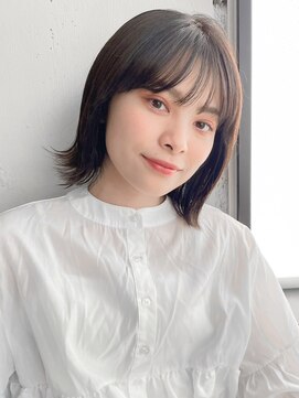 アグノス 青山(Agnos) ココアベージュグラゲヘアーくびれ小顔オリーブグレー