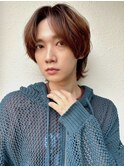 韓国風フェザーパーマ×センターパートメンズミディアム◎p川口