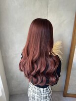オモチャ(OMOCHA) 艶感チェリーレッド×暖色ロングカラー