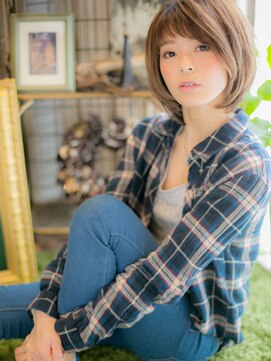 カバーヘア ブリス 戸田公園西口店(COVER HAIR bliss) *+COVER HAIR+*…前髪がアクセント♪大人ボブb!
