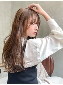 siena 渋谷  シースルーバング×キャラメルベージュ