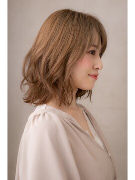 カバーヘア ブリス 上尾西口店(COVER HAIR bliss) くせ毛風カシスブラウン小顔くびれボブウルフY上尾20代30代40代