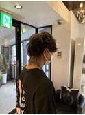 メンズカットインナーカラーダブルカラーブリーチカラー