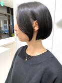 大人ショート/ミニボブ/前髪長め/髪質改善ストレート/30代40代
