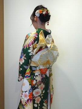フラココ 荻窪店(hurakoko trico) 顔周りも可愛い着物ヘア/和装/成人式/振袖/ヘアセット/人気/荻窪