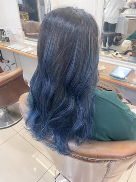 ネオリーブアイム 横浜西口店(Neolive aim) グラデーションカラー ネイビーブルー【横浜】w