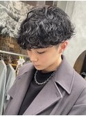 メンズマッシュメンズヘア波巻きスパイラルパーマ波巻きパーマ