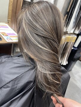 ラフ(LAFF) #バレイヤージュ#グレージュカラー#ボブウルフ#ココアベージュ