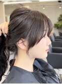レイヤーロング20代30代小顔カット韓国ヘアくびれヘア垢抜け