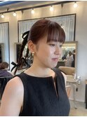 タイト系三つ編みアップ