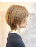 ゆったりショート/ヴェールベージュ/大人ショートボブ