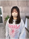 ☆ブリーチなし☆ 7トーン　モカブラウン　レイヤーカット