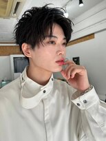 ポーチバイハニー オモテサンドウ(PORCH by HONEY omotesando)&nbsp;アップバング韓国マッシュブルーブラックスペインカール黒髪1