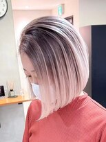 ボブルフ/ネビージュ/小顔/ワンレン/スモーキーアッシュ[渋谷駅]