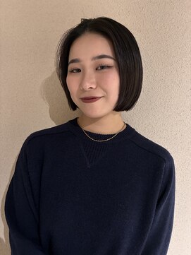 キュー 神戸三ノ宮(cue.) ［祐加子］切りっぱなしボブ