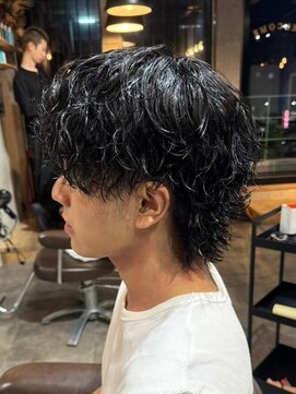 リット バイ フィフス 鹿児島中央駅店(Lit. by fifth) 波巻きスパイラルパーマウルフカットツイストパーマメンズパーマ