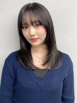 エトラ 渋谷店(etora) 小顔 前髪 レイヤーカット チェリーブラウン"