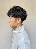 スペインカール/ 刈り上げ/ツイスパ/黒髪/メンズパーマ/日吉