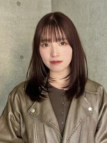 ヨーク(YOKE)&nbsp;ミディアムレイヤー韓国レイヤー暖色ワインレッド髪質改善