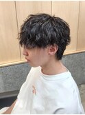 マッシュウルフツイストスパイラルパーマ