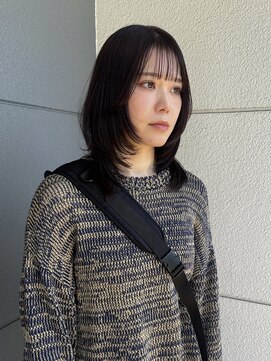 ヘアーアイストゥーレ(HAIR ICI TRE) レイヤーハッシュカット透明感カラーくびれグレージュ 担当桜桃