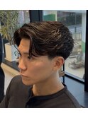 ラルフカール　リバースセンターパート　メンズヘア　ニュアンス