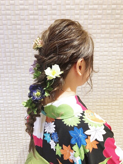 【新宿　Neolive】編み込み＊袴＊ヘアセット