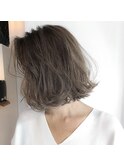 rough bob×大人ベージュ×ミニマムボブ