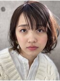 ナチュラル×くせ毛風ミディアムボブ