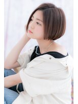 大人かわいい…黒髪風の前下がりナチュラルグラボブb