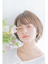 ロージーバイフーガヘアー 元住吉店(Rosy by FUGAhair) 流し前髪☆うるツヤ★ふんわりショートボブ20代30代40代50代