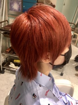 ミエルヘアーエスト 新宿店(mielhair est) マンダリンオレンジ×ショートウルフ