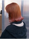 ペールピンクからオレンジとピンクのデザインカラー