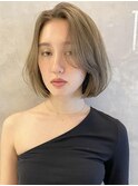 韓国風切りっぱなしボブ 髪質改善小顔カット ミニボブ A1204