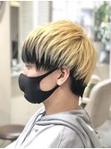 東京リベンジャーズ一虎ヘア/ブロンドカラー/マッシュヘア