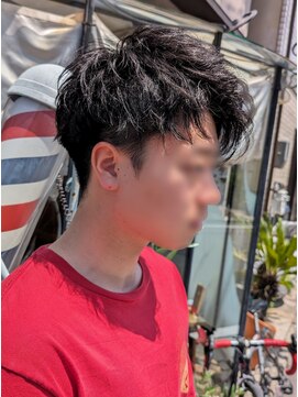 ボイスバーバー 高野店(VOICE BARBER) 【校則OK】波打ちアップバング