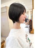 【morio札幌】札幌ショート　大人かわいい黒髪丸みショート