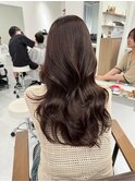 カシスレッドカラー　くびれ巻き　韓国レイヤー