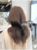 グレージュ　赤みなしカラー　アッシュグレージュ