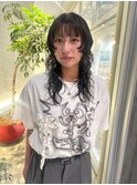 [伽羅]顔まわりレイヤー×パーマスタイル