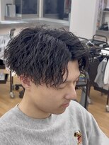 ビカム 名駅(become) 【縦落ちパーマセンターパート】ツイストスパイラルパーマ