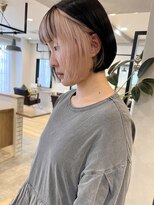 エミス バイ メルト 吉祥寺(emis by melt)&nbsp;【吉田】インナーカラーミルクティーピンクベージュショートボブ
