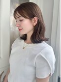 ［鎌倉］大人くびれミディアムレイヤーミルクティーベージュ